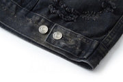Balenciaga Oversized Distressed Denim Jacket - Black