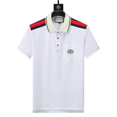 Gucci White T-shirt with a collar