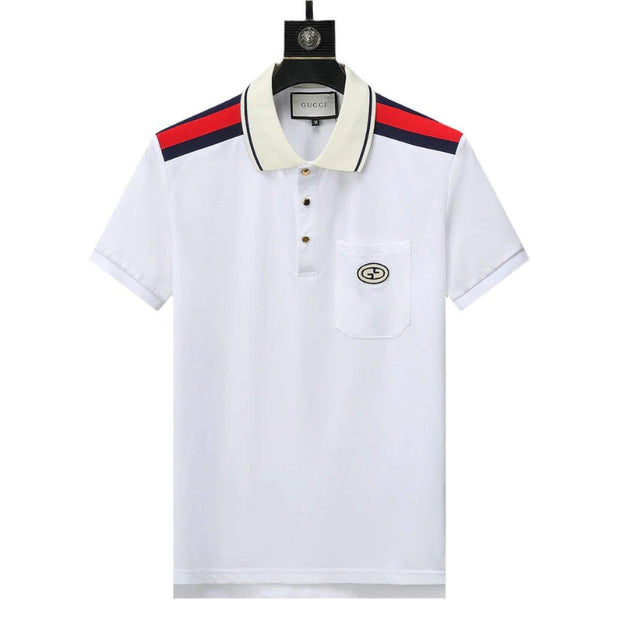 Gucci White T-shirt with a collar