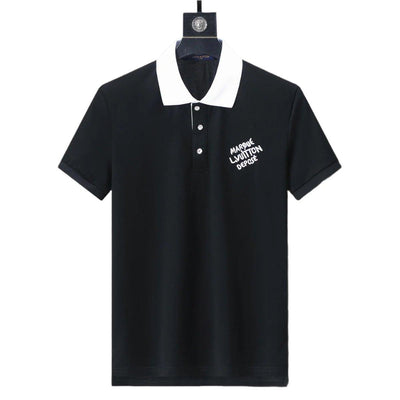 Louis Vuitton White T-Shirt with Collar