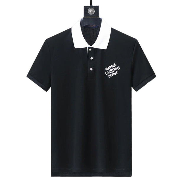 Louis Vuitton White T-Shirt with Collar