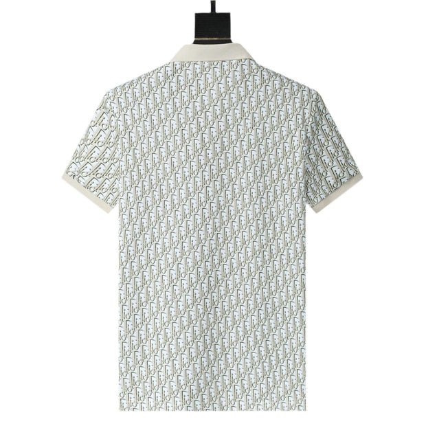 Dior Geometric Green T-Shirt With Collar