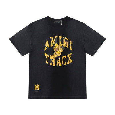 Amiri Faded Black T-Shirt Without Collar