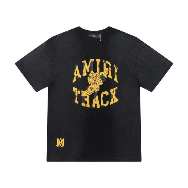 Amiri Faded Black T-Shirt Without Collar