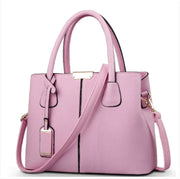Elegant Blue Faux Leather Tote