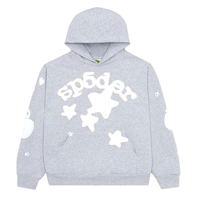 Sp5der Beluga Heather Grey Hoodie