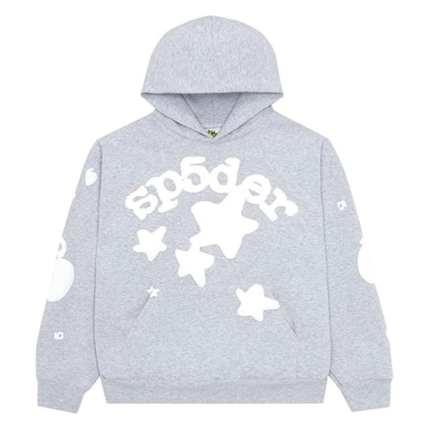 Sp5der Beluga Heather Grey Hoodie