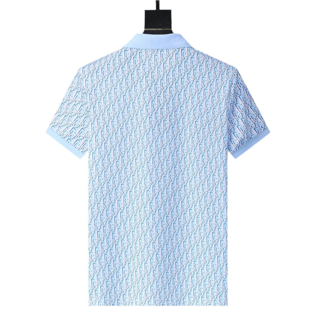 Dior Light Blue T-Shirt With Collar