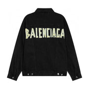 Balenciaga embossed paper denim jacket