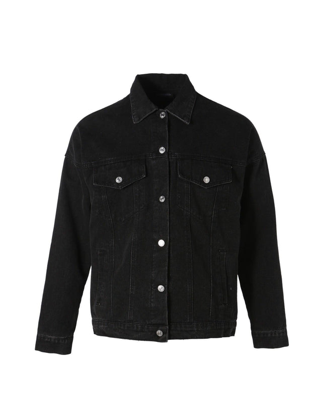 Balenciaga BB Sprayed Denim Jacket Large Fit 'Dark Grey White'