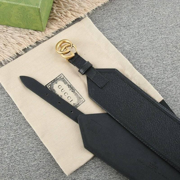 Gucci GG-buckle canvas Women belt 'Black'