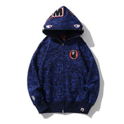 BAPE Line Camo Shark Full Zip Hoodie A Bathing Ape 'Navy'