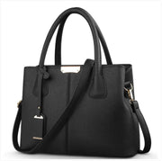 Elegant Blue Faux Leather Tote